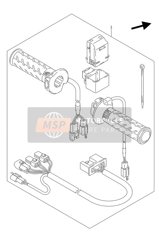 Suzuki AN400A 2022 Heater Set Grip for a 2022 Suzuki AN400A